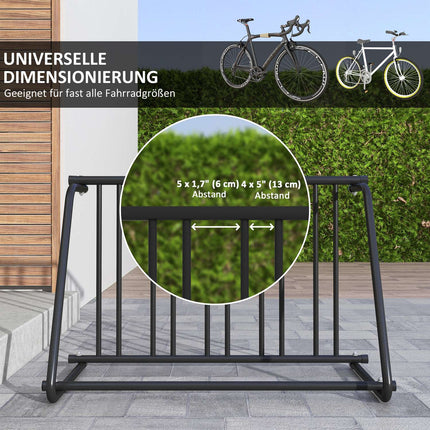 Bicycle rack, weatherproof steel, holds up to 3 bicycles