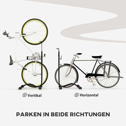 Metal bike rack - vertical and horizontal, weatherproof, 45x44x118cm
