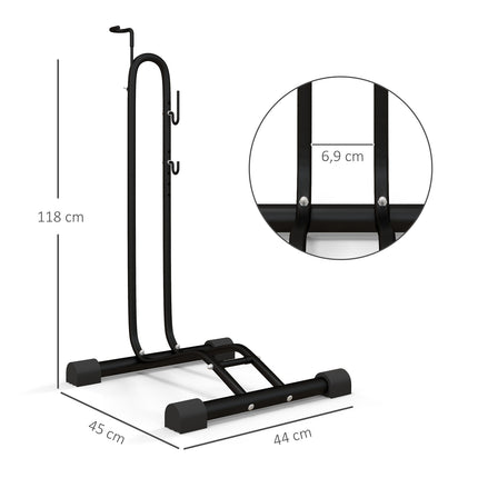 Metal bike rack - vertical and horizontal, weatherproof, 45x44x118cm