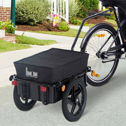 Bicycle cargo trailer, 40 kg capacity, steel & Oxford fabric