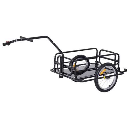 Bicycle cargo trailer, 40 kg capacity, foldable, black