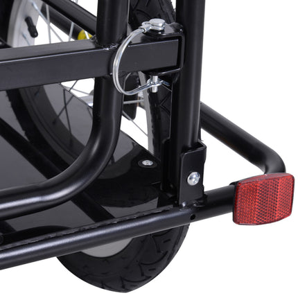 Bicycle cargo trailer, 40 kg capacity, foldable, black
