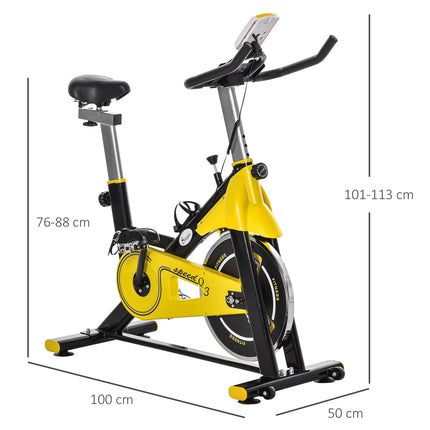 Height-adjustable bicycle trainer with LCD display