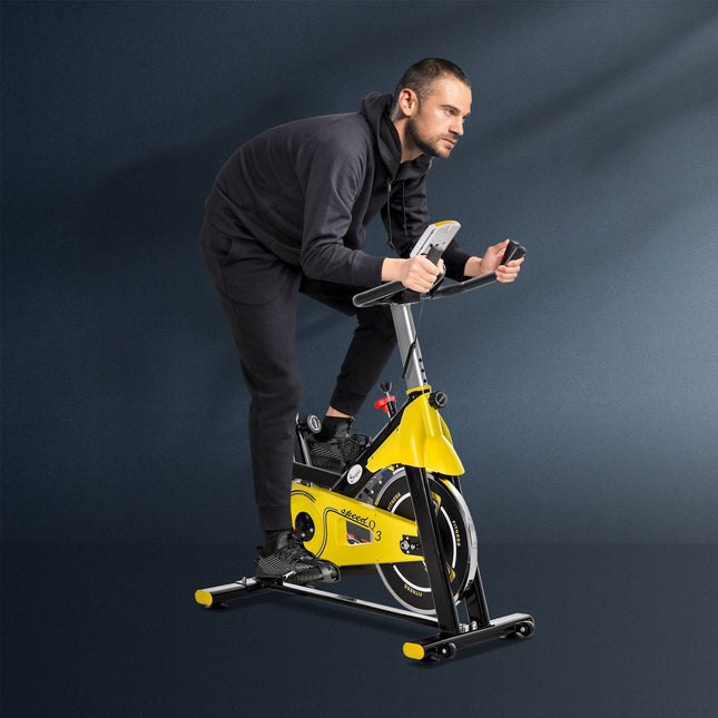 Height-adjustable bicycle trainer with LCD display