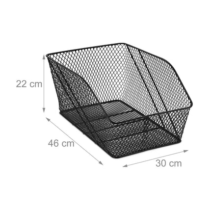 Bicycle basket for the luggage carrier