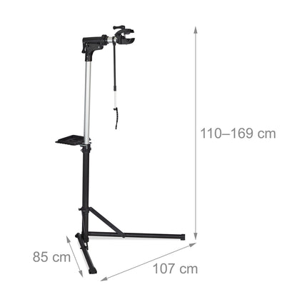 Bicycle mounting stand with handlebar holder