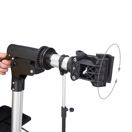 Bicycle mounting stand with handlebar holder