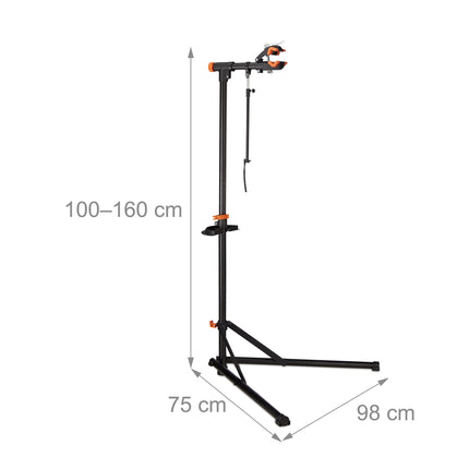 Bicycle mounting stand with handlebar holder