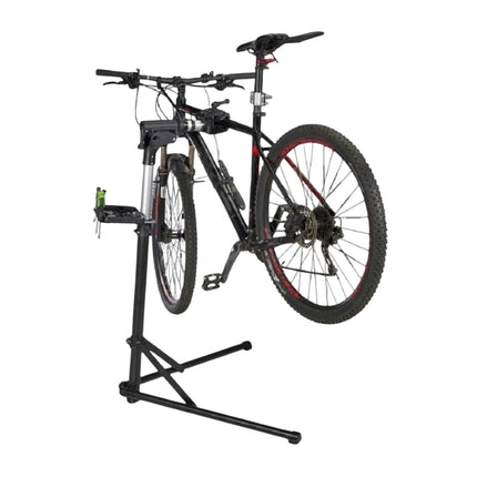Bicycle mounting stand with handlebar holder