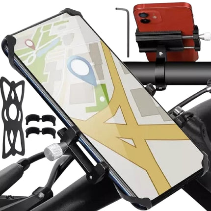 Bicycle phone holder with an elastic U18282