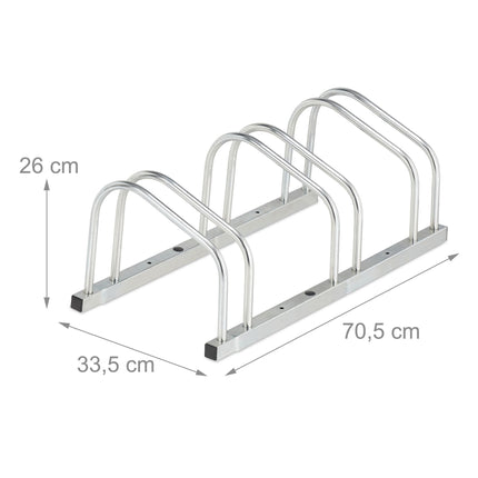 Bicycle rack for 3 bicycles