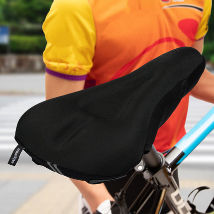 Bicycle saddle cover with gel