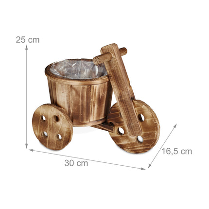 Bicycle with wooden flowers
