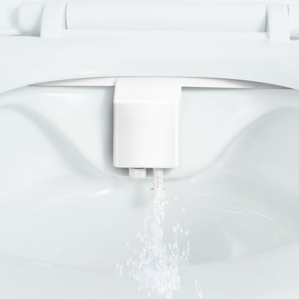 Bidet Attachment, Dual Nozzle, Adjustable Pressure, White