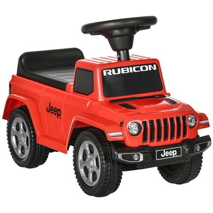 Ride-on car for children with horn, lights and storage