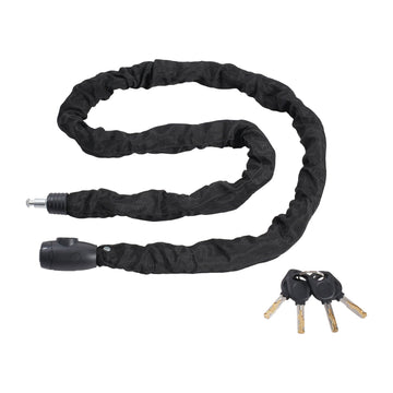 Bike Chain Lock 5.9 ft, 10mm Steel, Keyed, 4 Keys
