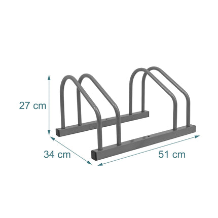 Bike Rack Stand, Floor Or Wall Mount, Steel, 65 mm Tyres