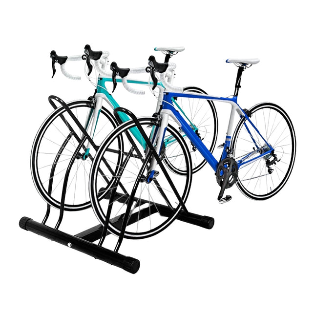 Bike Rack for 2 – Indoor/Outdoor, Steel, Black