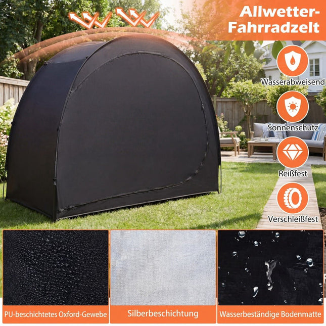 Bike Storage Tent for 2 Bikes with Roll-Up Door & Bag