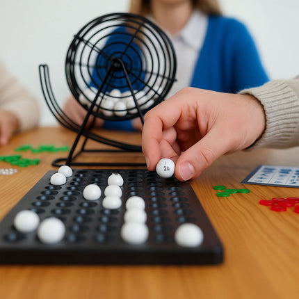 Bingo game with lottery drum