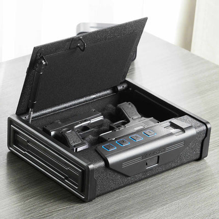 Biometric Pistol Safe – 3 Access, Holds 2 Pistols