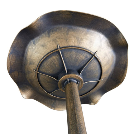 Birdbath in bronze with stand, 71cm, Lotus Leaf Design