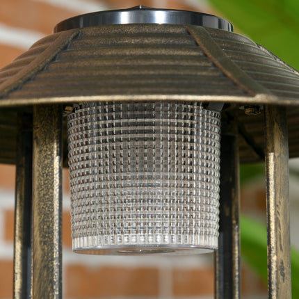 Solar Bird Bath Feeder - 110 cm height, bronze finish