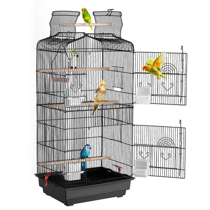 Bird Cage 41-Inch Open Top Hanging, Swing and Perches