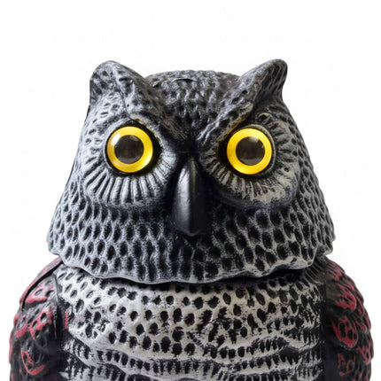 Bird Deterrent Owl Decoy with Movable Head, 20 cm
