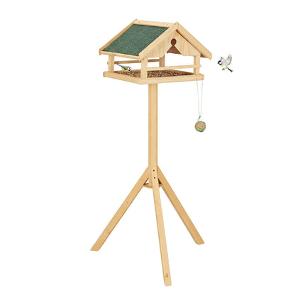 Bird Feeder with Pole – Spruce Wood, Weatherproof