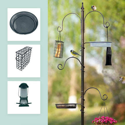 Bird Feeding Station – 6-in-1 Steel Feeder