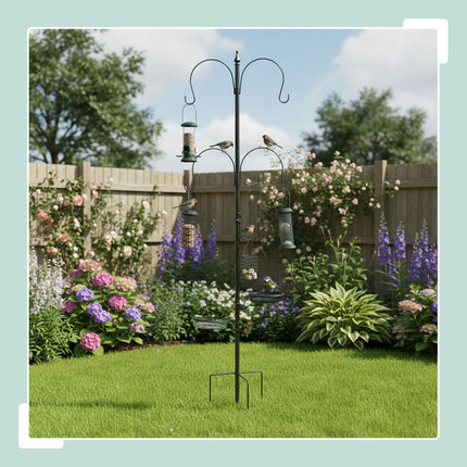 Bird Feeding Station – 6-in-1 Steel Feeders