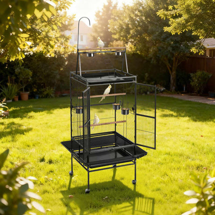 Bird Flight Cage 830 x 790 x 2100 mm, Open-Top, Slide-Out Tray