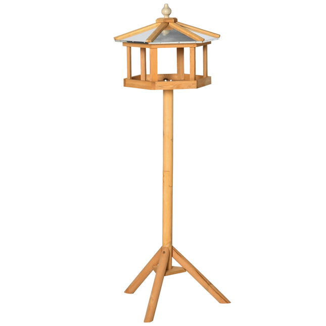 Birdhouse with stand & zinc roof, 113x40x40 cm
