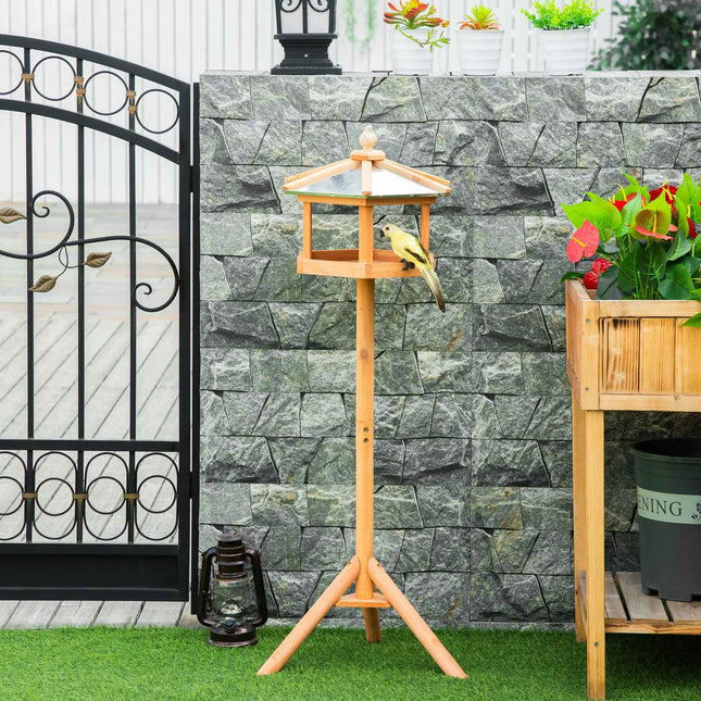 Birdhouse with stand & zinc roof, 113x40x40 cm