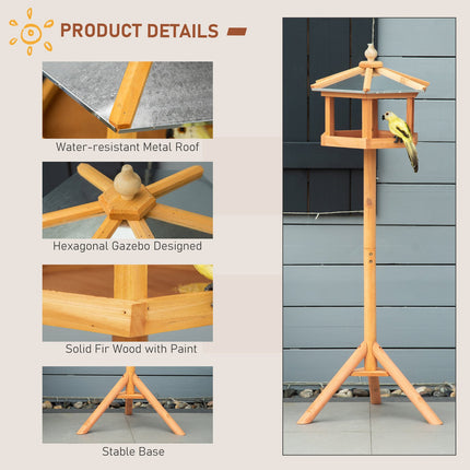 Birdhouse with stand & zinc roof, 113x40x40 cm