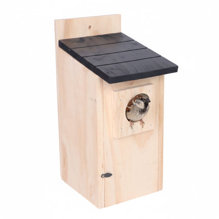 Bird Nesting Box for Tits & Sparrows, Pine Wood
