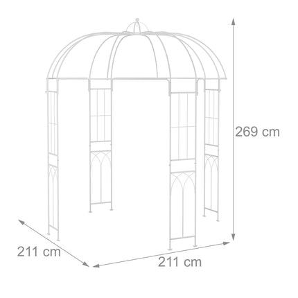 Birdcage-Shaped Metal Garden Arbour – Romantic Gazebo