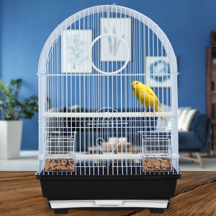 Birdcage with accessories black