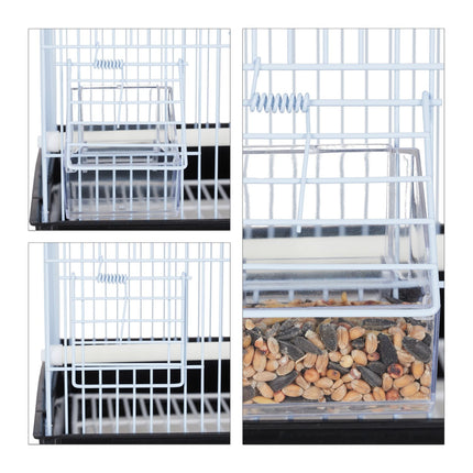 Birdcage with accessories black