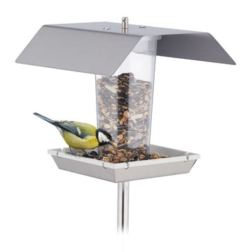 Bird feeder in stainless steel