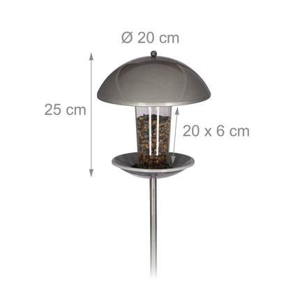 Bird feeder on a stick