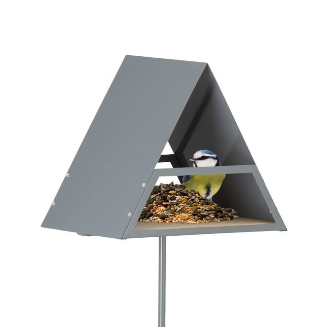 Bird feeder with ground spike