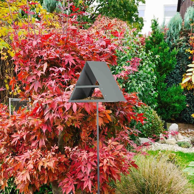 Bird feeder with ground spike