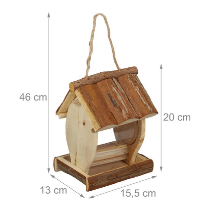 Bird feeder with suspension
