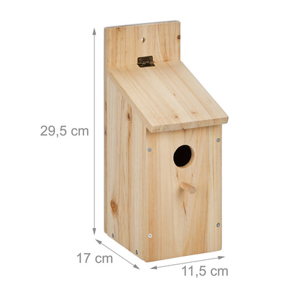 Birdhouse Kits with Perch & Hinged Roof – Set of 2