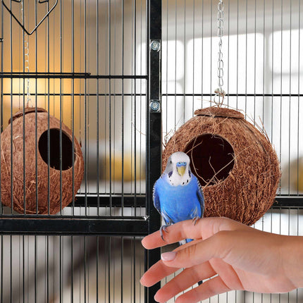 Birdhouse coconut set of 2