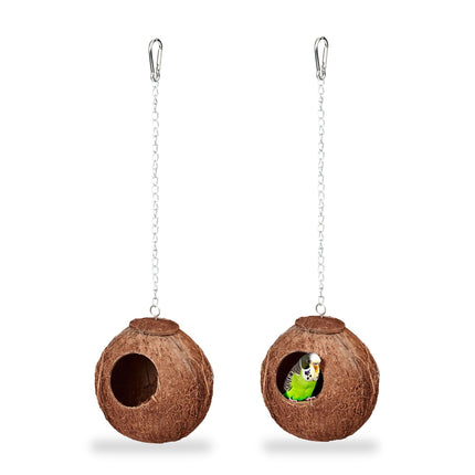 Birdhouse coconut set of 2