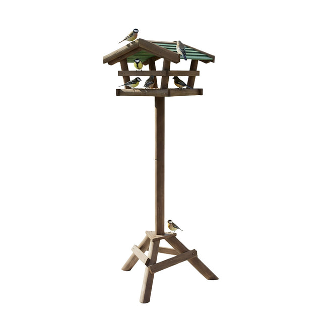 Birdhouse with Stand – Wooden, Weather-Proof Roof