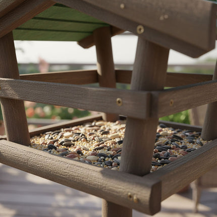 Birdhouse with Stand – Wooden, Weather-Proof Roof